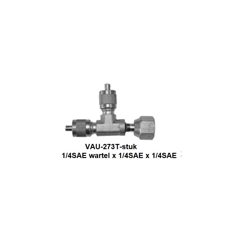 VAU-273 Schrader valve T 1/4SAE pivotant x 1/4SAE x 1/4SAE