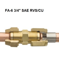 FA-6  3/4" Gradient-Anschluss SAE-Edelstahl/CU-Lot + Ring
