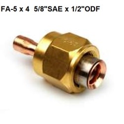 FA-5 x 4  verloopconnectie 5/8" SAE x 1/2" ODF RVS/CU soldeer + ring