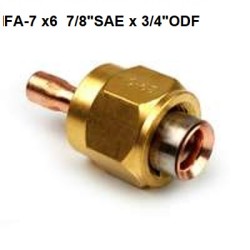 FA-7 x 6  verloopconnectie 7/8" SAE x 3/4" ODF RVS/CU soldeer + ring