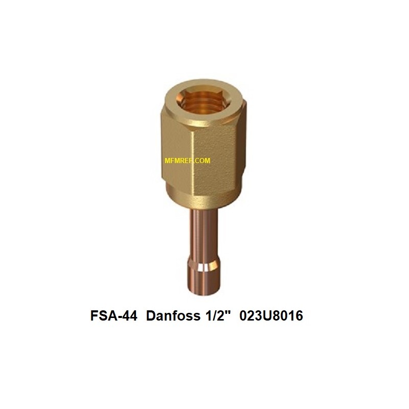 FSA-44 Danfoss 1/2" RVS/CU Verloopconnecties 023U8016 (stek)