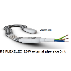 RS FLEXELEC Heizband 3 mtr 60W 230V  Außenrohr Seite