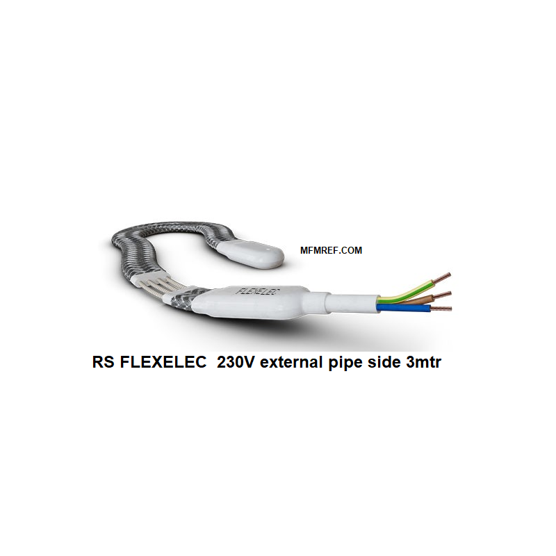 RS FLEXELEC verwarmingsband 3 mtr 60W 230V uitwendige leiding zijde