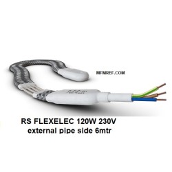 Flexelec RS Heizband 6 mtr 120W 230V  Außenrohr Seite