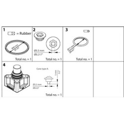 ICM25-A Danfoss moduli funzionali con coperchio superiore 027H2180