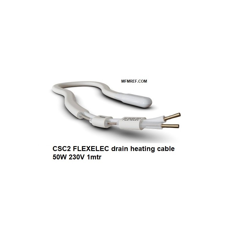 FLEXELEC CSC2  flexible drain heating cable 1mtr 50W 230V internalpipe