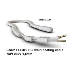 CSC 2 Flexelec flexibele afvoer verwarmingskabel 1,5 mtr 75W 230V