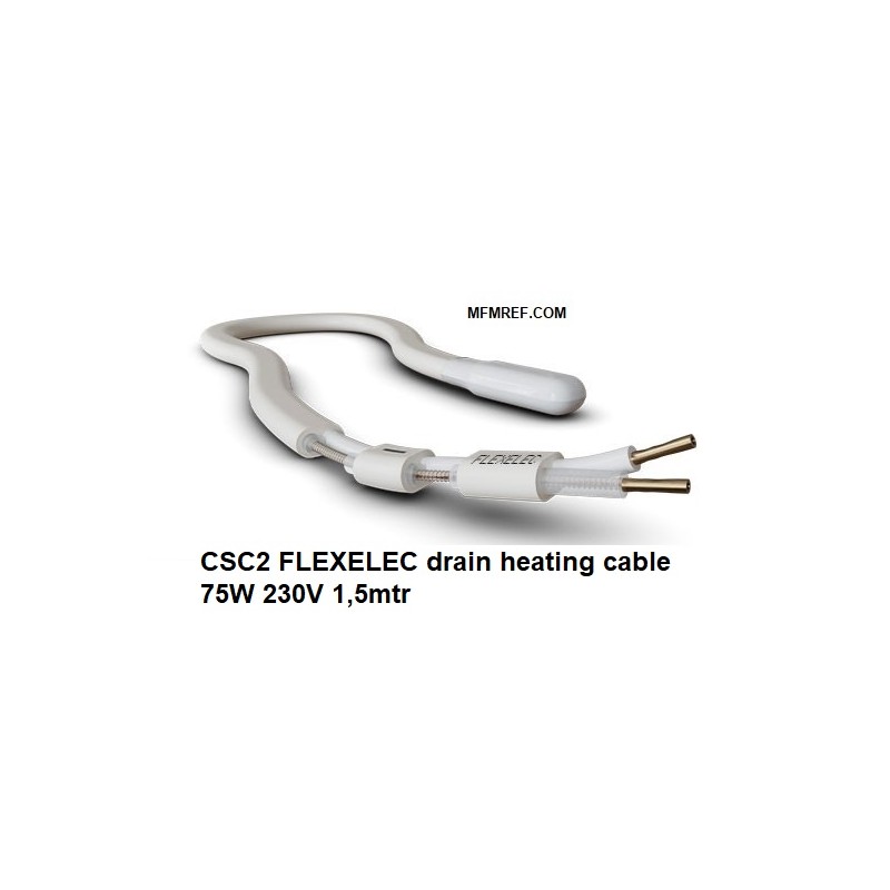 CSC2 Flexelec câble chauffant flexible de vidange 1,5mtr 75W 230V