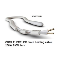Flexelec CSC2 flexible Abfluss Heizkabel  4 mtr 200W interne Seite