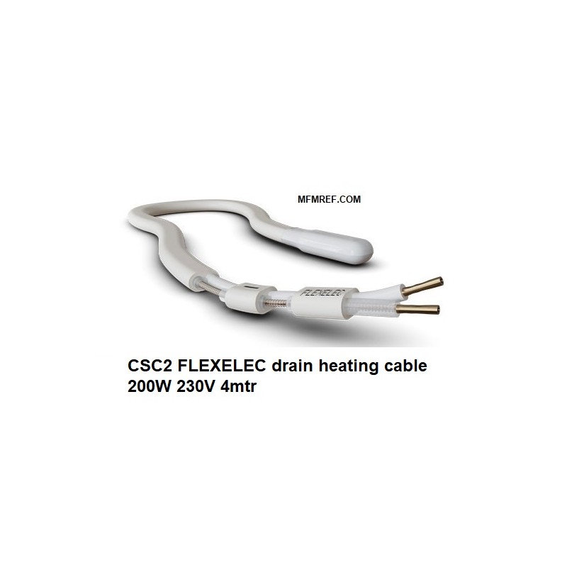 Flexelec CSC2 flexible Abfluss Heizkabel  4 mtr 200W interne Seite
