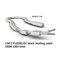 Flexelec CSC 2  cabo de aquecimento de dreno flexível 5 mtr 250W 230V