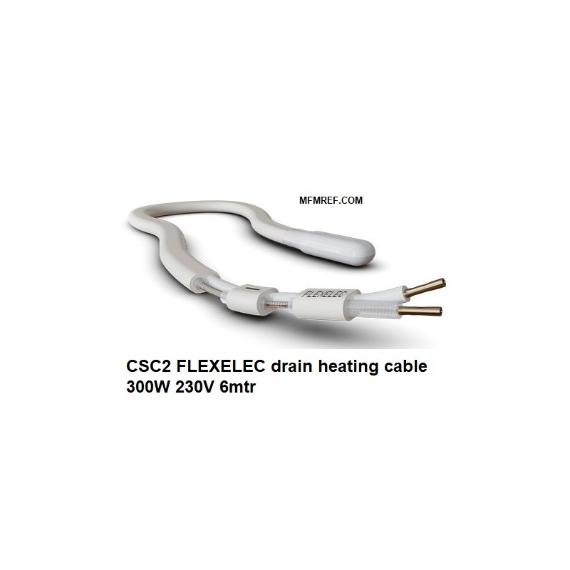 Flexelec CSC2 flexible drain heating cable 6mtr 300W 230V internal