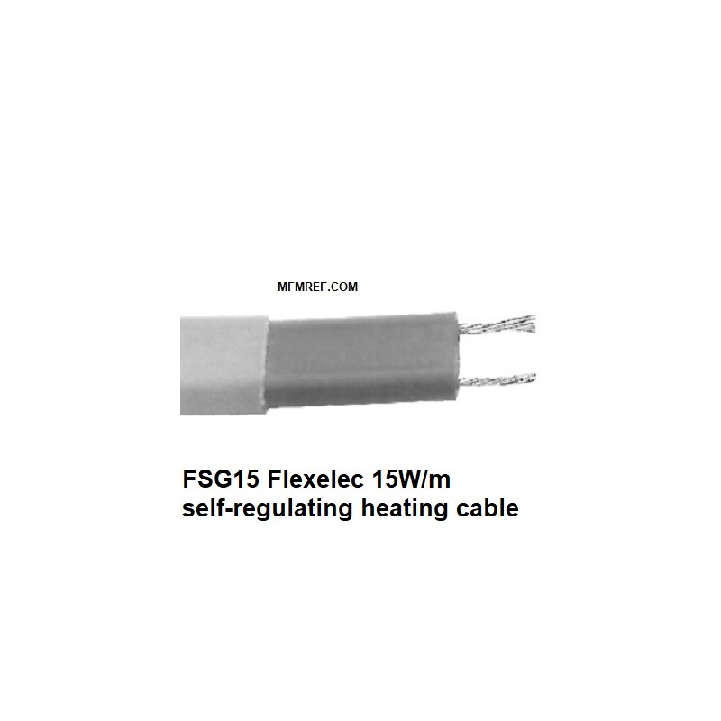 Flexelec FSG15 15W/m   zelfregulerende verwarmingskabel