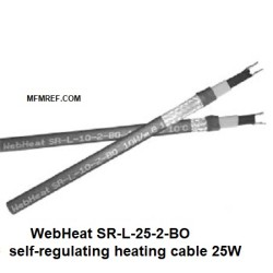 25W WebHeat SR-L-25-2-BO zelfregulerende verwarmingskabel