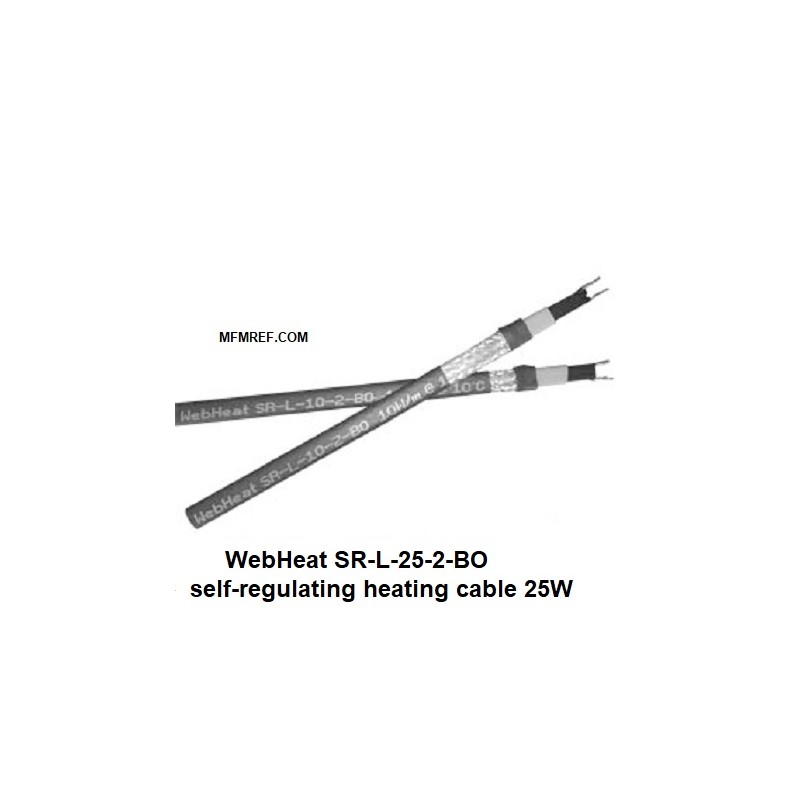 25W WebHeat SR-L-25-2-BO cable calefactor autorregulado