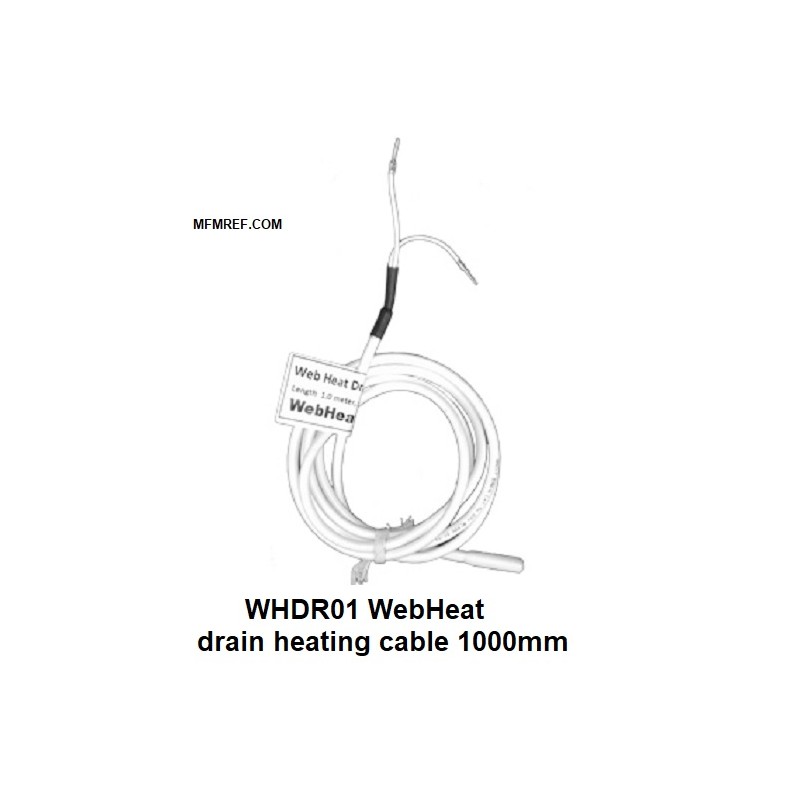 WHDR01 WebHeat cable calefactor de drenaje Longitud calentada: 1000 mm