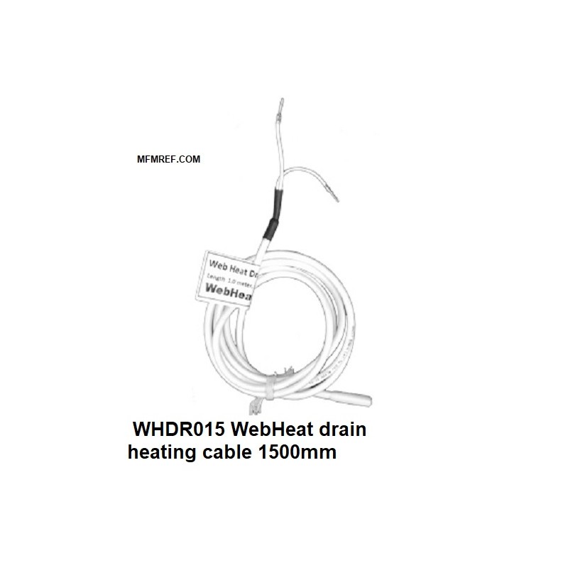 WHDR015 WebHeat cable calefactor de drenaje Longitud calentada:1500 mm