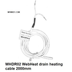WHDR02 WebHeat afvoerverwarmingskabel Verwarmde lengte  2000 mm
