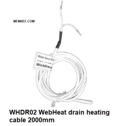 WHDR02 WebHeat égoutter le câble chauffant Longueur chauffée: 2000 mm