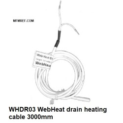 WHDR03 WebHeat drenar cabo de aquecimento Comprimento aquecido 3000 mm