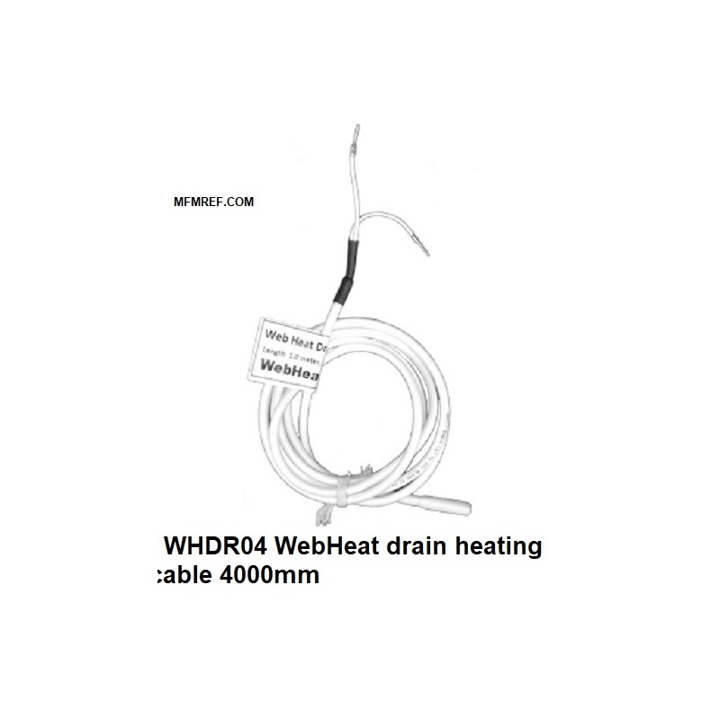 WHDR04 WebHeat afvoerverwarmingskabel Verwarmde lengte  : 4000 mm