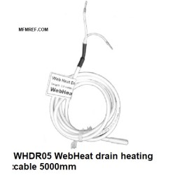 WHDR05 WebHeat afvoerverwarmingskabel Verwarmde lengte  : 5000 mm