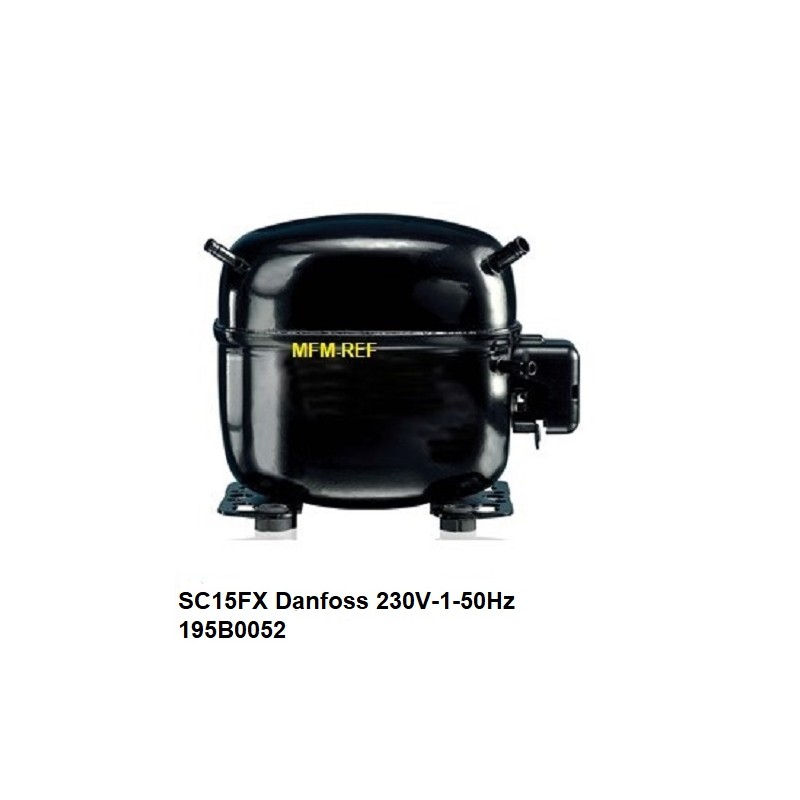 SC15FX Danfoss hermetik verdichter 230V-1-50Hz - R134a. 195B0052