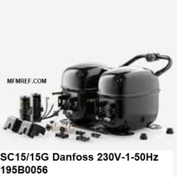 SC15/15G Danfoss hermetic compressor 230V-1-50Hz - R134a. 195B0056