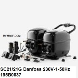 SC21/21G-twin Danfoss hermético compressor 230V-1-50Hz R134a. 195B0637