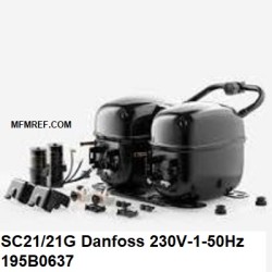 SC21/21G-twin Danfoss hermetik verdichter 230V-1-50Hz  R134a. 195B0637