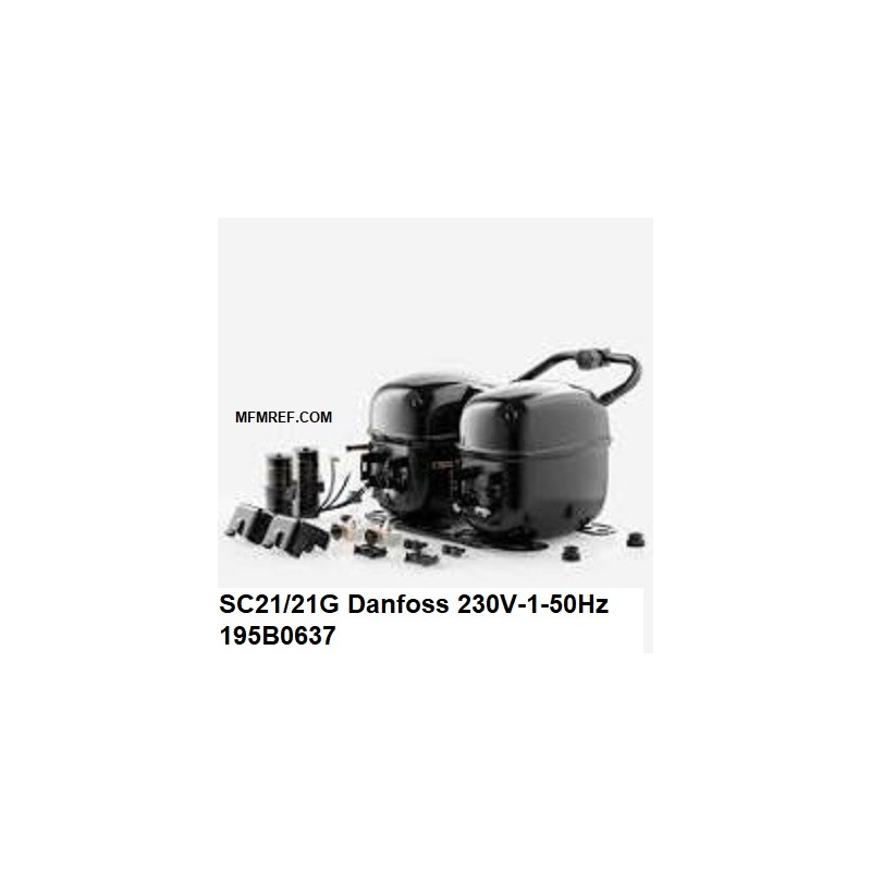 SC21/21G-twin Danfoss hermético compressor 230V-1-50Hz R134a. 195B0637