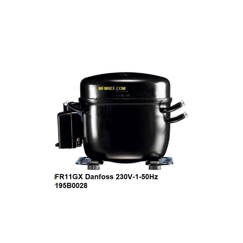FR11GX Danfoss hermetische compressor 230V-1-50Hz - R134a. 195B0028