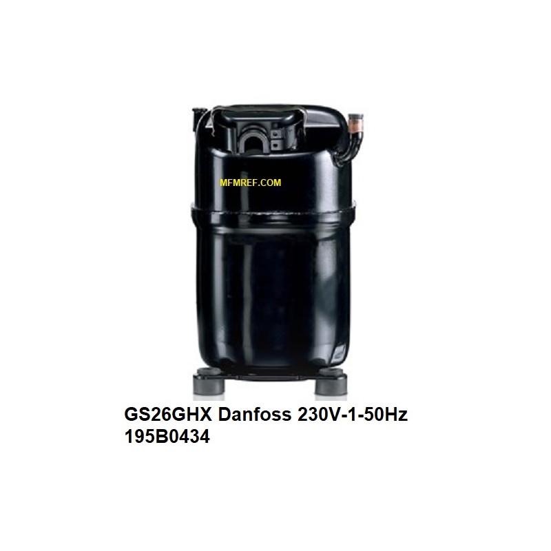 GS26GHX Danfoss hermetik verdichter 230V-1-50Hz - R134a. 195B0434