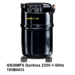 GS26MFX Danfoss hermetik verdichter 230V-1-50Hz - R134a. 195B0433