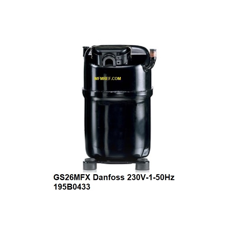GS26MFX Danfoss hermetik verdichter 230V-1-50Hz - R134a. 195B0433