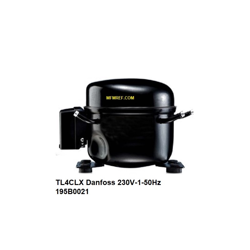 TL4CLX Danfoss hermetic compressor 230V-1-50Hz - R404A/R507. 195B0021