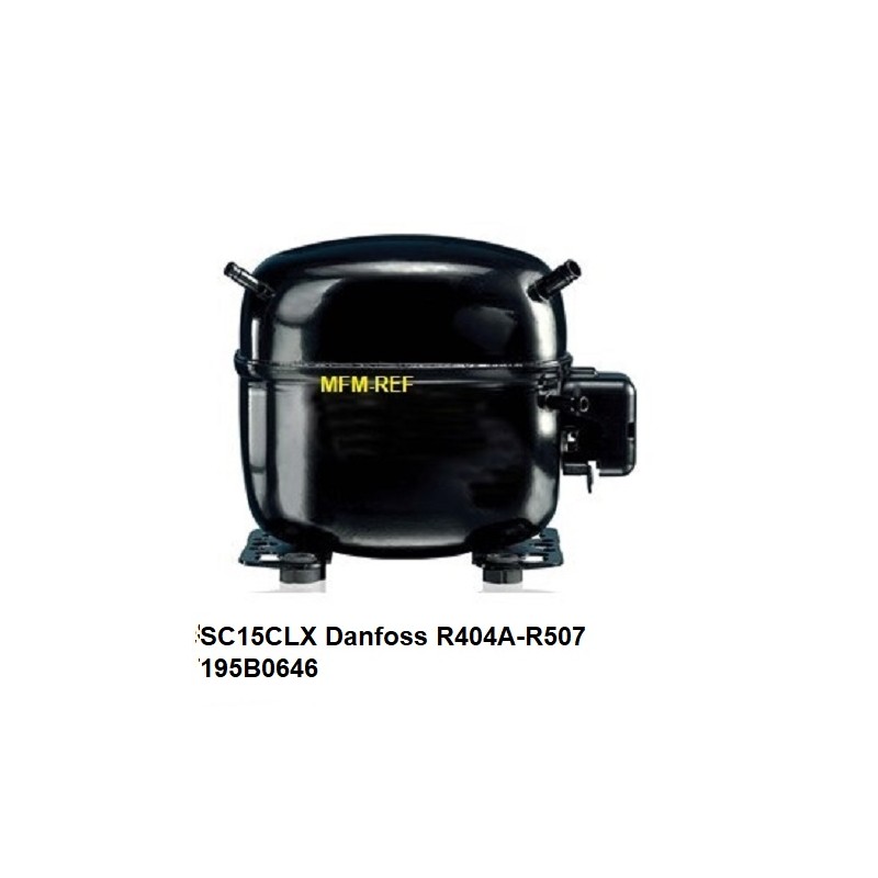 SC15CLX Danfoss hermetic compressor 230V-1-50Hz - R404A-R507. 195B0646