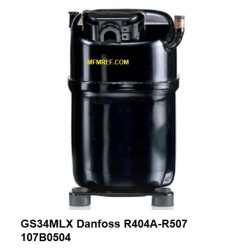 GS34MLX Danfoss hermetik verdichter 230V-1-50Hz - R404A-R507 107B0504