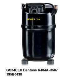 GS34CLX Danfoss hermetische compressor 230V-1-50Hz R404A-R507 195B0438