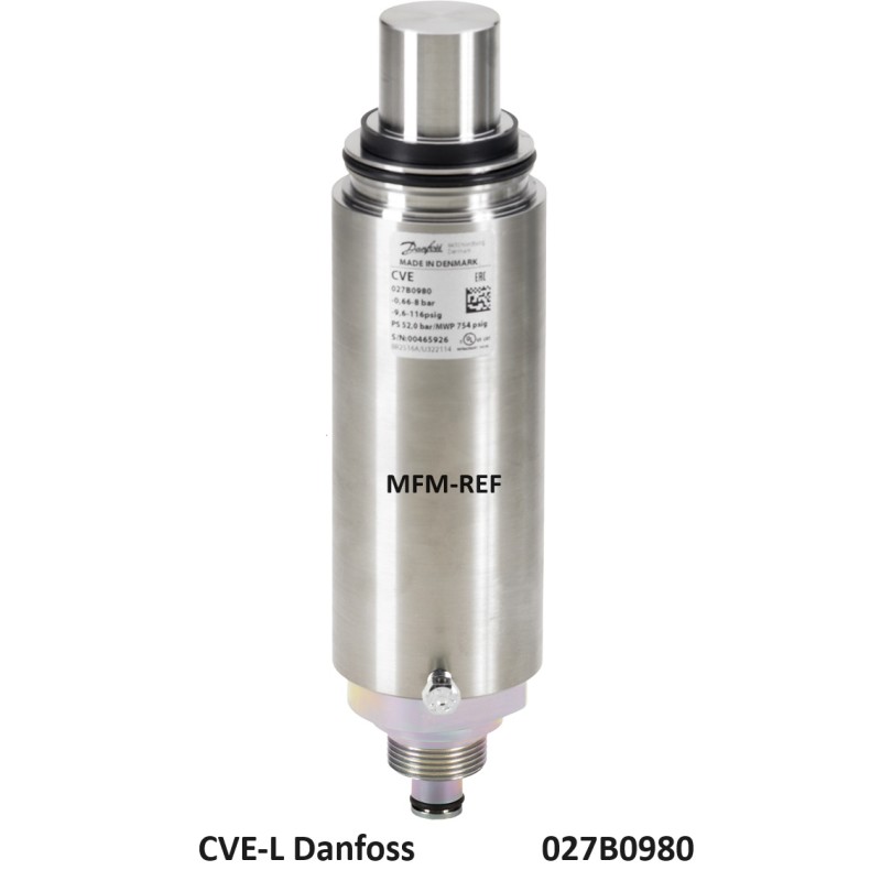 Regulador de presión LP constante CVE-L Danfoss -0,66 - 8 bar. 027B0980