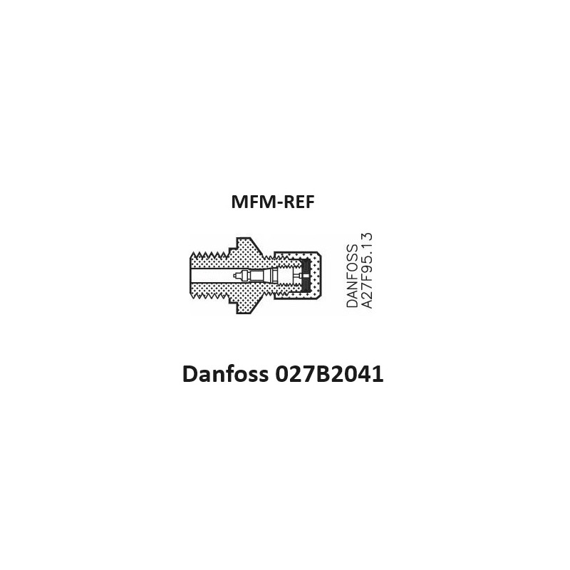 calibrador de presión de Danfoss Conn. 1/4 "flare  027B2041