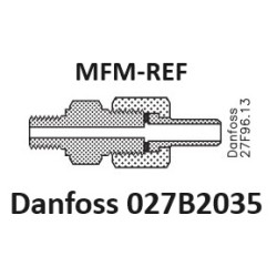 Danfoss manometeraansluiting ø 6,5 / ø 10mm  las / soldeer 027B2035