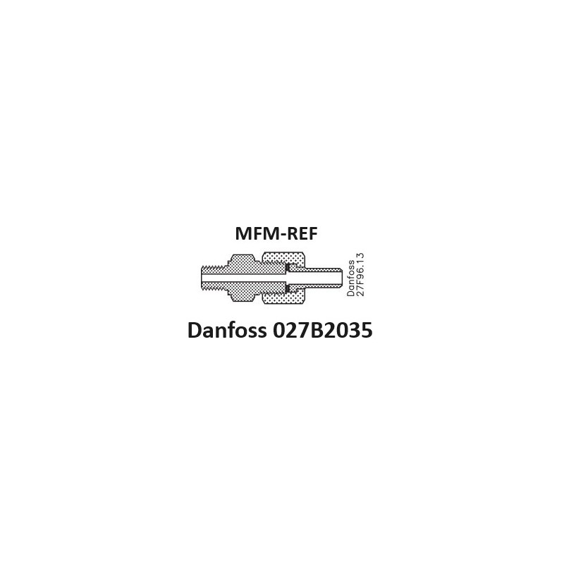 Danfoss Conexión por manómetro ø 6,5 / ø 10mm  las / soldadura 027B2035