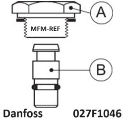 . 027F1046 Danfoss Tapón con obturador, válvula , ISC+PM.