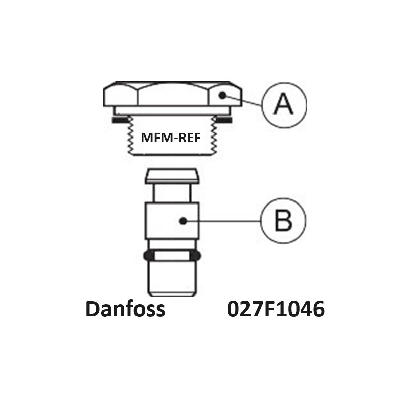 . 027F1046 Danfoss, Blanking plug  valvola di controllo, ISC+PM.