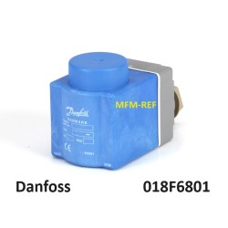 Bobina 12W Danfoss para válvula de solenoide EVR con enchufes DIN y tapa protectora- IP67 018F6801