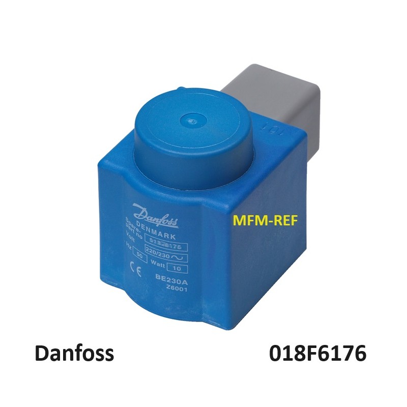 220-230V Danfoss spoel voor EVR magneet afsluiter  met DIN pluggen en beschermkap