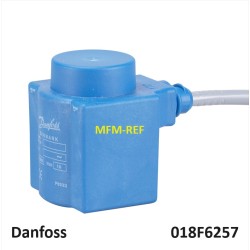 Danfoss 24V bobina parar EVR válvula solenóide 1mtr cabo 018F6257