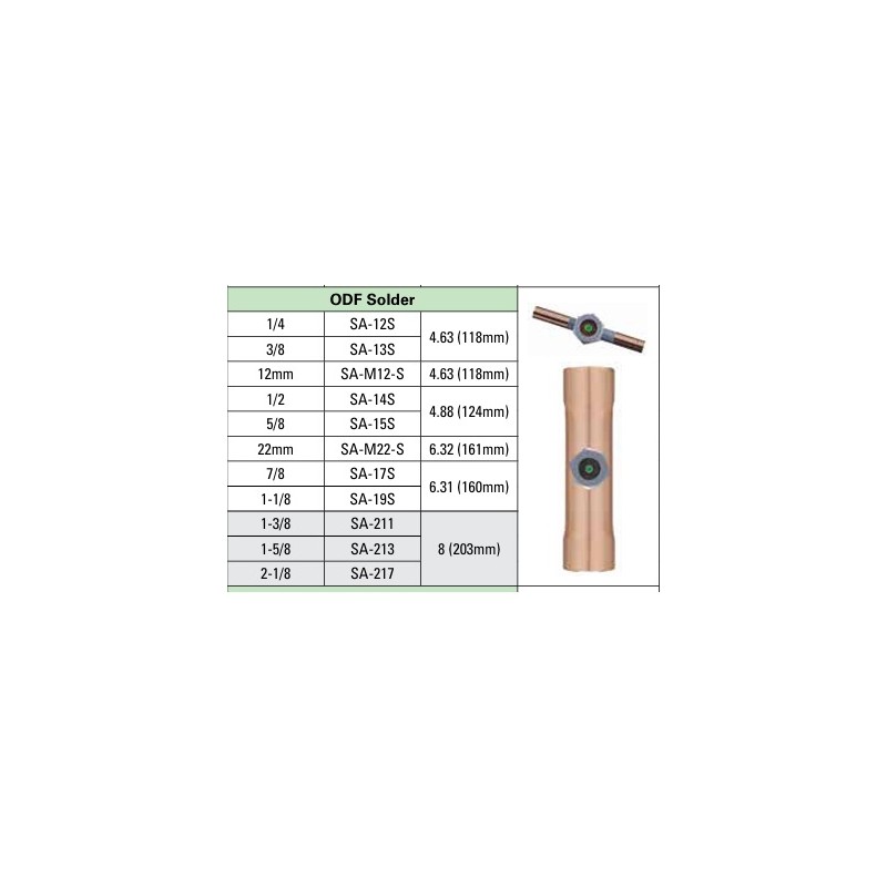 SA-211 Sporlan kijkglas met vochtindicator 1.3/8 ODF