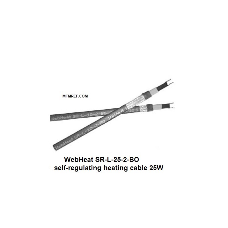 40W WebHeat SR-N-40-2-BO câble de chauffage autorégulé 10Mtr 40W WebHeat SR-N-40-2-BO câble de chauffage autorégulé 10Mtr